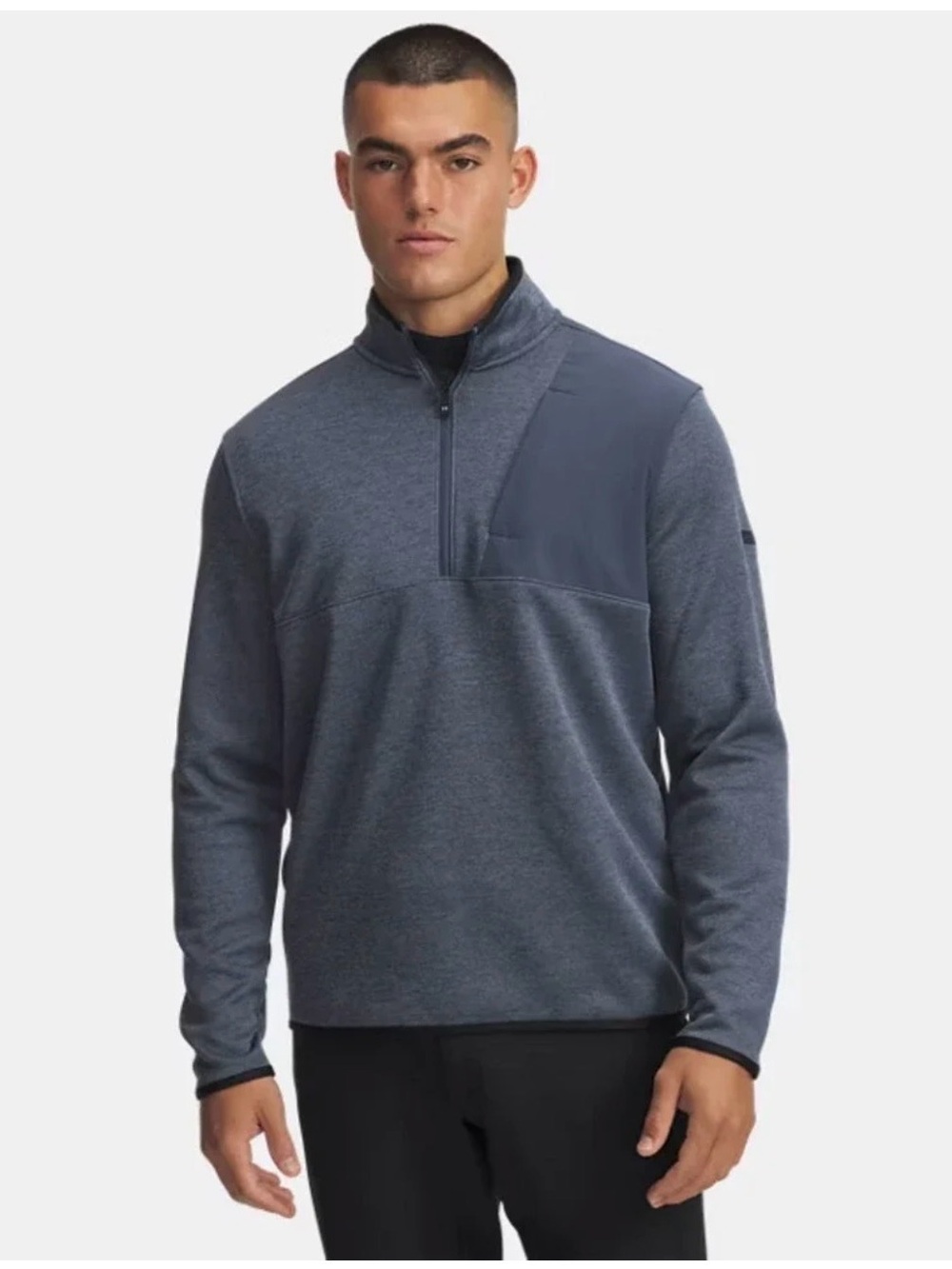 Under Armour Men's Heathered Navy Quarter-Zip Pullover
